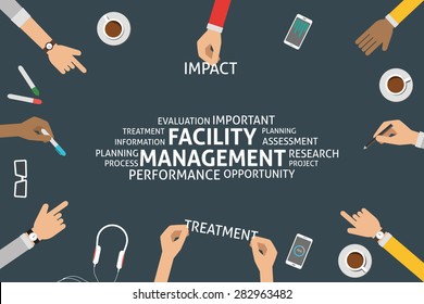 Vector Facility Management Concept,template