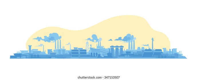 Vector facory / industrial plant. 