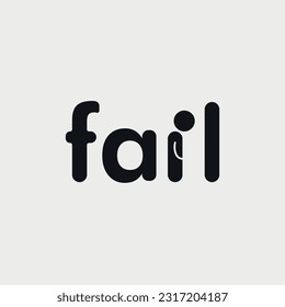 Vector fail text logo design