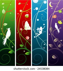 vector fairy banners
