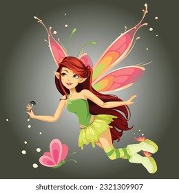 Vector fairy queen Cartoon art