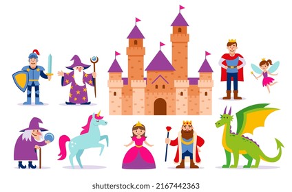 Vector Fairy Tales Characters Isolated