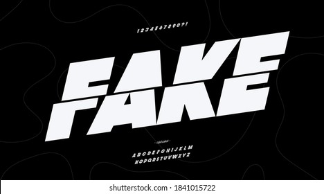 Vector Fake Font Bold Style White Color Modern Typography For Infographics, Motion Graphics, Video, , T Shirt, Book, Animation, Printing. 10 Eps