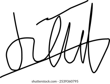 vector Fake signature sample. Hand drawn signatures, sample documents, certificates and contracts in handwriting and black ink