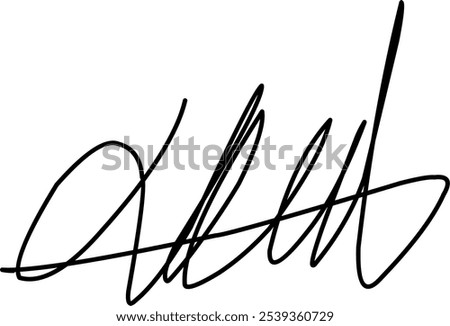 vector Fake signature sample. Hand drawn signatures, sample documents, certificates and contracts in handwriting and black ink