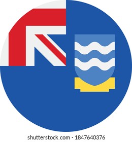 Vector - falkland islands Flag Button Icon