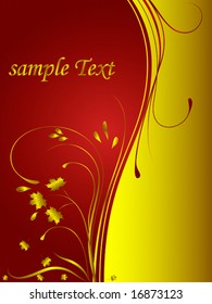 Postal floral de caída del vector