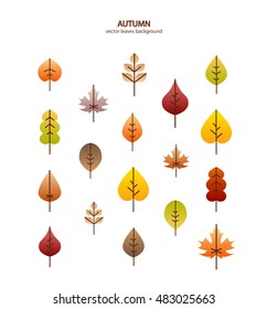 Vector fall leaves tree background nature design