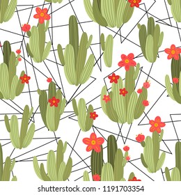 Vector fall seamless pattern on white. Abstract background with floral elements. Natural design. Autumn mood.