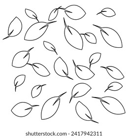 vector of fallen leaves in autumn