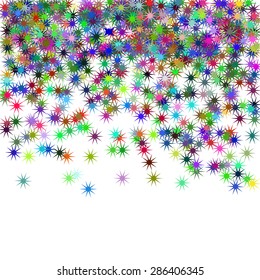 Vector Falling Colorful Confetti Isolated on White Background