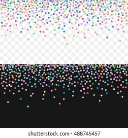 Vector falling confetti congratulations pattern isolated on transparent background for celebration party