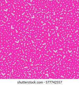 Vector falling confetti party seamless pattern. Pop art fashion festival abstract background.