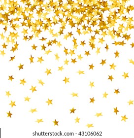 vector of falling down stars shaped confetti