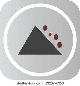 Vector Falling Rocks Icon
