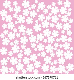 Vector falling sakura flowers background, Vector