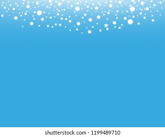 Vector falling snow effect isolated on transparent background with blurred bokeh.