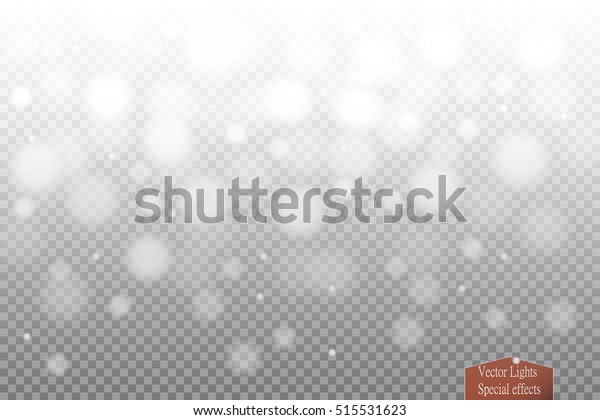 Vector Falling Snow Effect Isolated On Stock Vector (Royalty Free ...