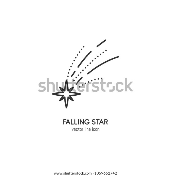 Vector Falling Star Icon Trendy Linear Stock Vector Royalty Free 1059652742 Shutterstock 1751