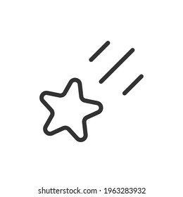 Vector Falling Star Line Icon Symbol Stock Vector (Royalty Free ...