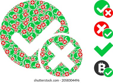 Vector false positive composition is created from random itself false positive items. Recursive composition from false positive.