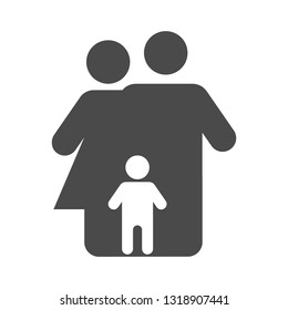 Vector family Icon in flat style on white background