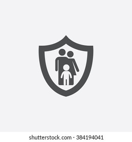 Vector Family Insurance Icon