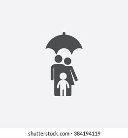 Vector family insurance Icon