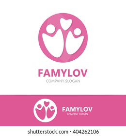 Vector family logo design template
