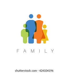 Vector Family Minimalist  concept pictogram illustration