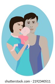vector family picture Suitable for creating work related to family and society.