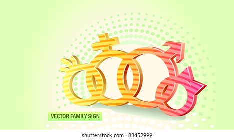 Vector family sign