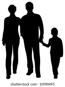 vector family silhouette