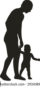 Vector.  Family silhouette