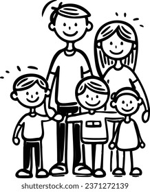 Vector family stick figures, Stick Family Vector
