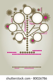 Family Tree Drawing Images Stock Photos Vectors Shutterstock Vector Family Tree Design With Frames And Autumn Leafs Place For Text