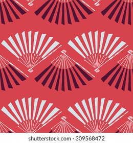 Vector fan abstract seamless pattern