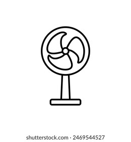 Vector fan icon on white background