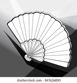 a vector fan is open maroon