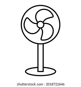 Diseño del icono de contorno del ventilador del vector
