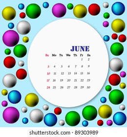 vector of fancy 2012 calender round object theme.