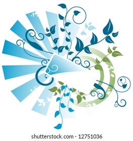 vector fancy floral banner