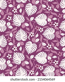 Vector Fancy Leaves Wallpaper Pattern Design