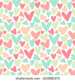 vector fancy love shape seamless pattern background