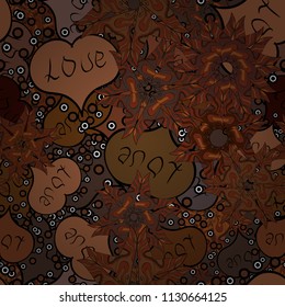 Vector fancy love shape seamless pattern background. Valentines Day. Blue, violet and black.
