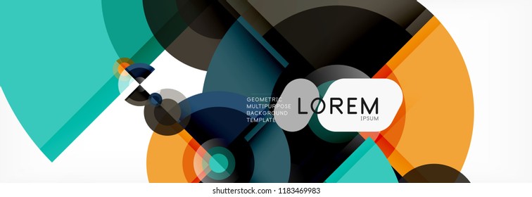 Vetor círculo fantástico modelo de fundo geométrico moderno, ilustração abstrata