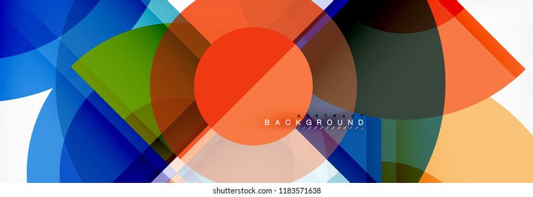 Vector fantastic circle modern geometric background template, abstract illustration