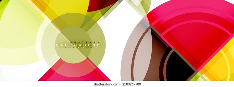 Vector fantastic circle modern geometric background template, abstract illustration