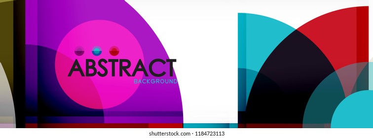 Vector fantastic circle modern geometric background template, abstract illustration