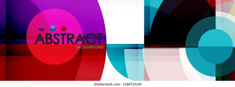 Vector fantastic circle modern geometric background template, abstract illustration